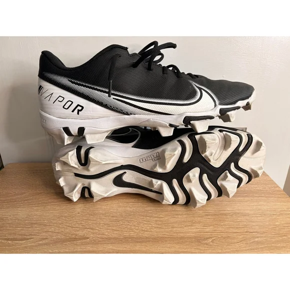 Nike Men's Vapor Edge Shark Football Cleats Black/White Mens 12 - Picture 5 of 5